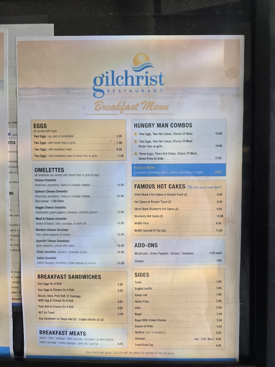 Menu Gilchrist At Tropicana Atlantic City-2
