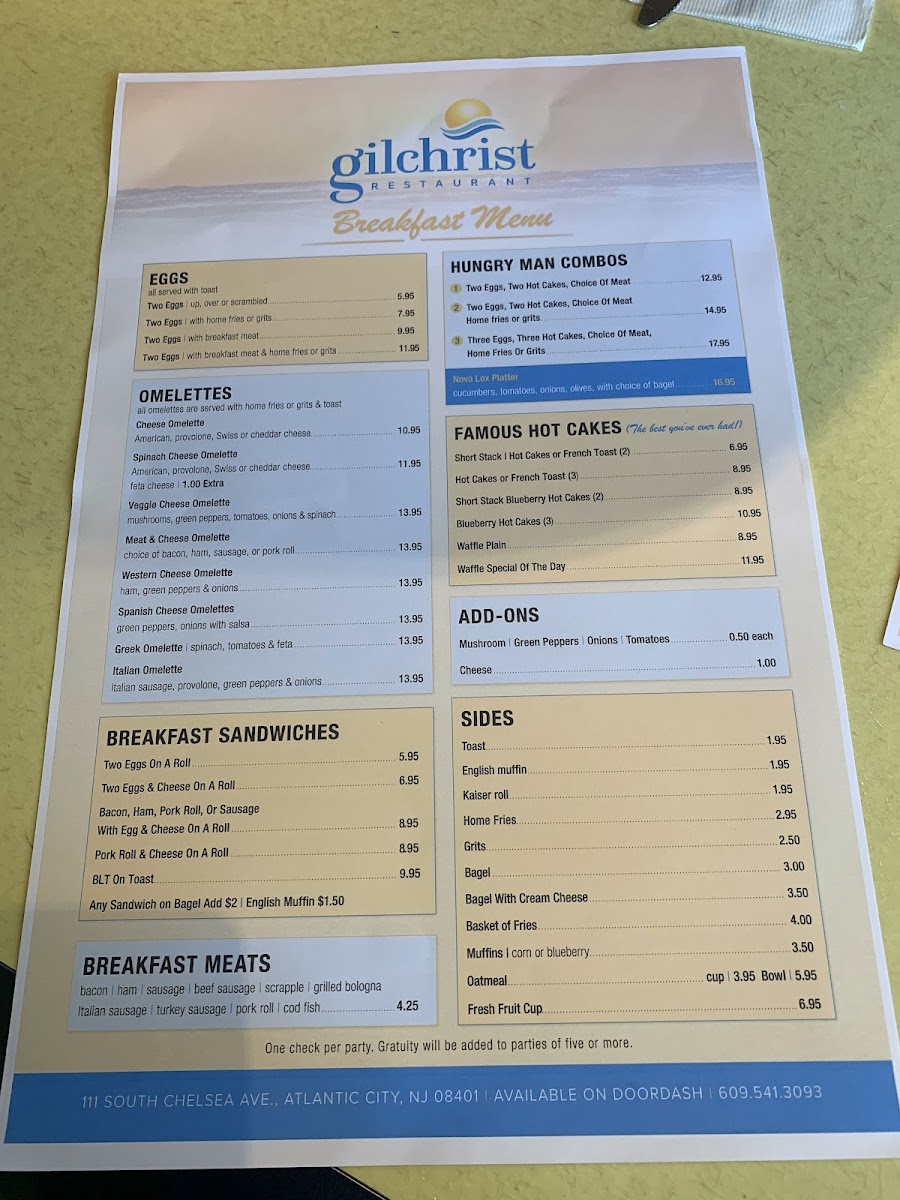 Menu Gilchrist At Tropicana Atlantic City-3