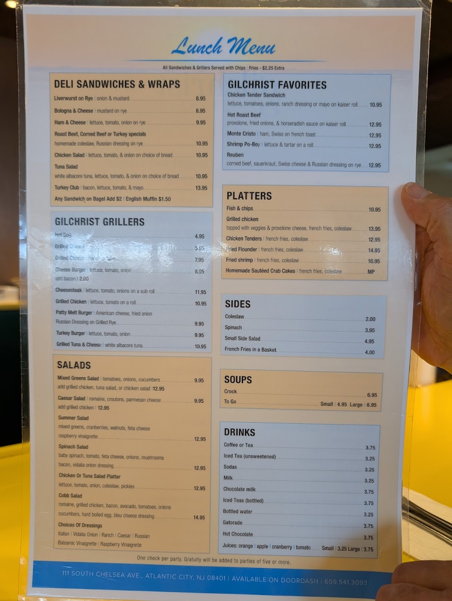 Menu Gilchrist At Tropicana Atlantic City-4