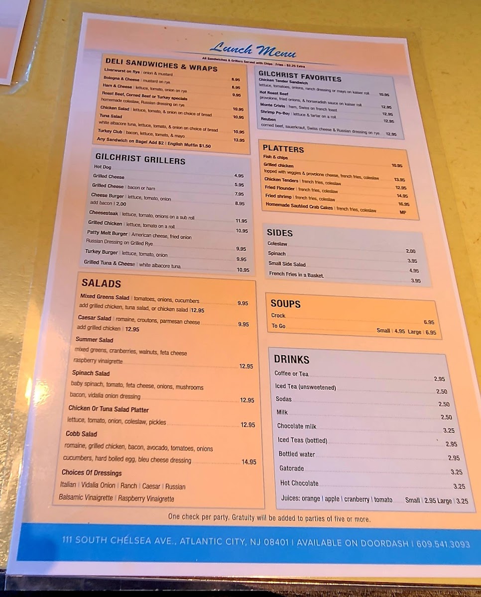Menu Gilchrist At Tropicana Atlantic City-5