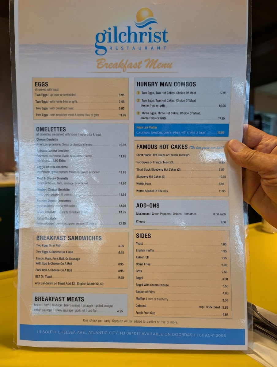 Menu Gilchrist At Tropicana Atlantic City-6