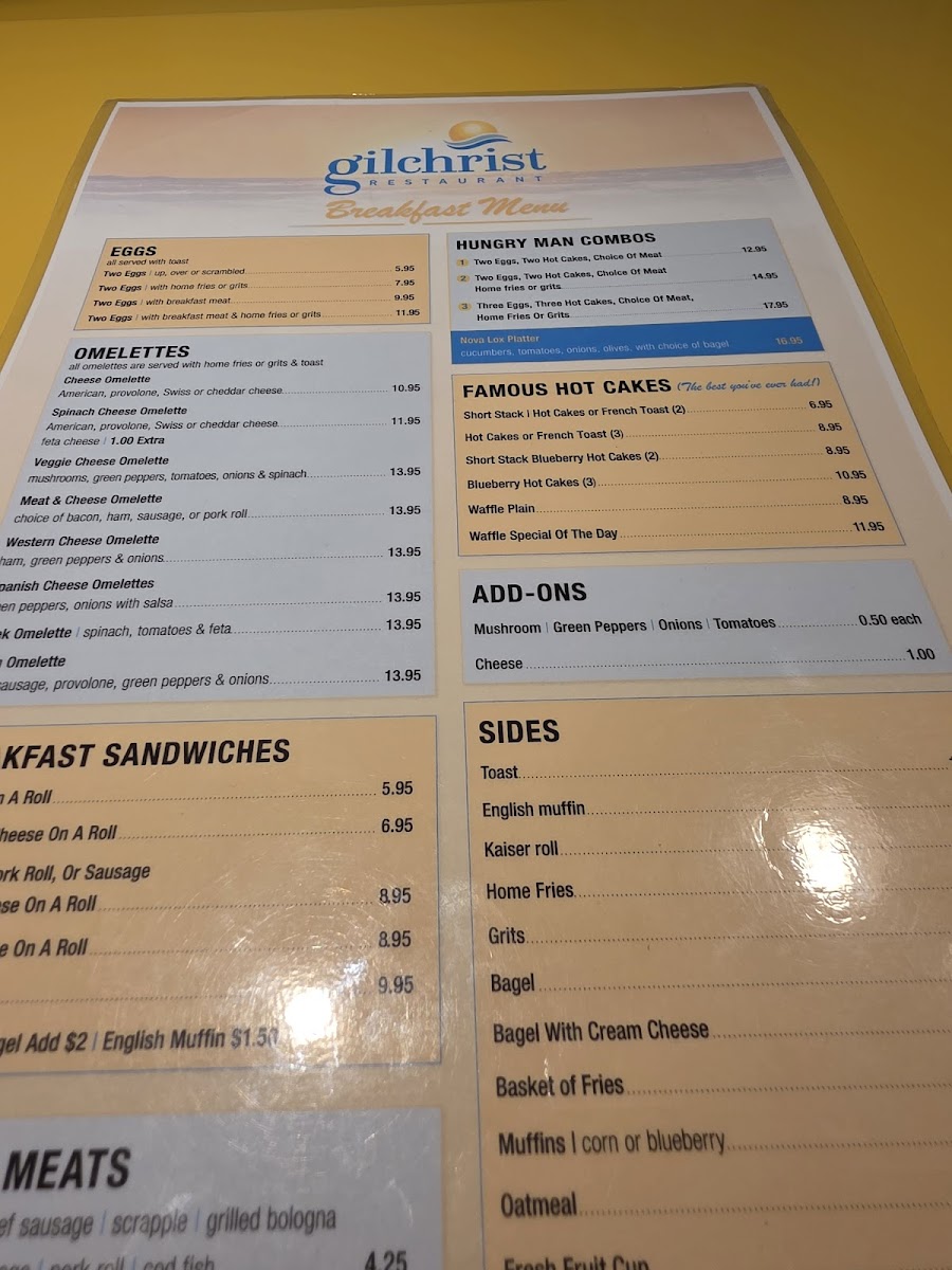 Menu Gilchrist At Tropicana Atlantic City-8