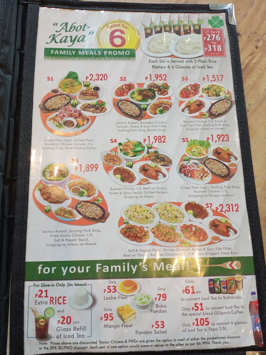 Menu Giligan's-1