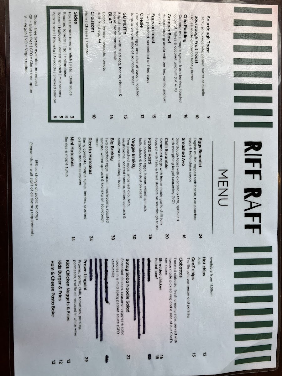 Menu Ginger Baker Cafe - Food & Wine-7