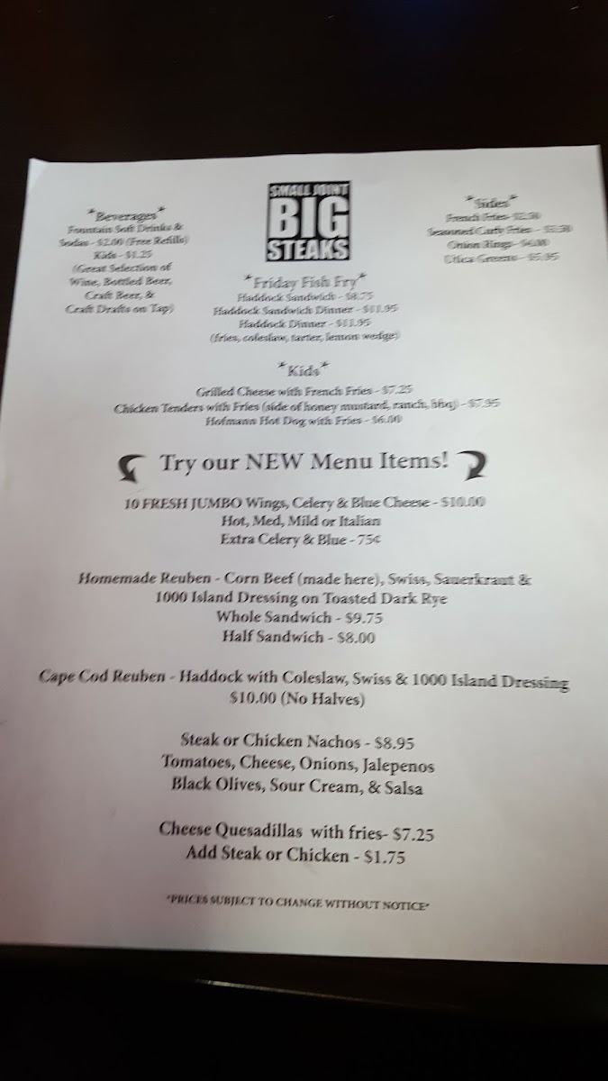 Menu Gino's Cheese Steak & Onion-8