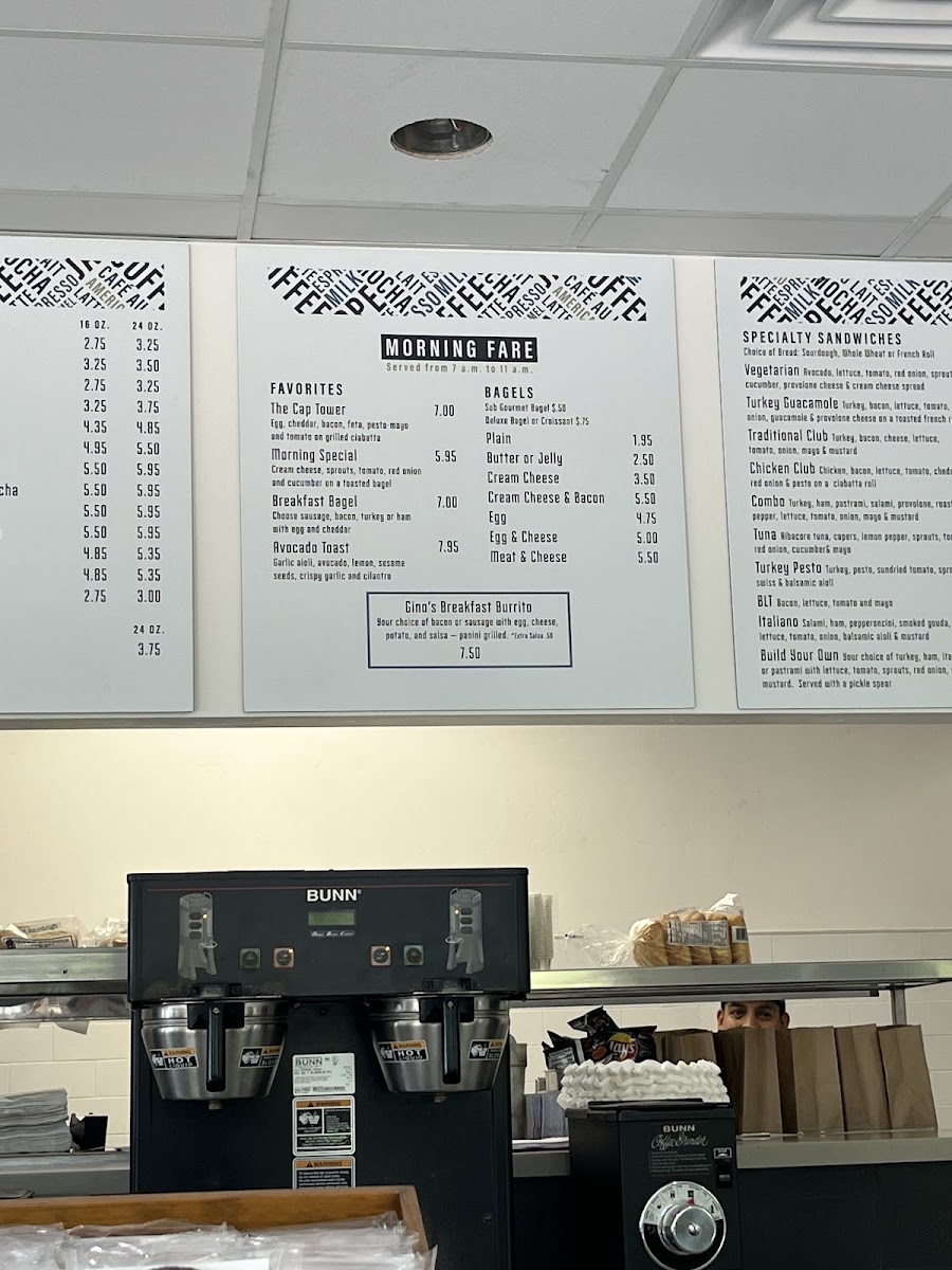 Menu Gino's Java-4
