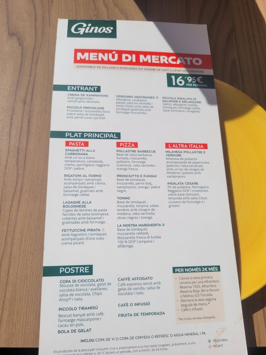 Menu Ginos-7
