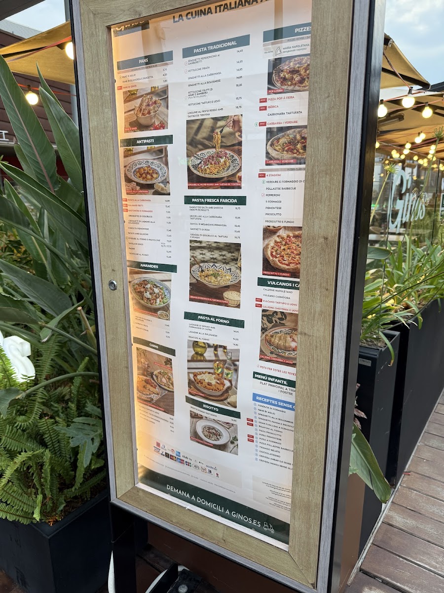 Menu Ginos-8