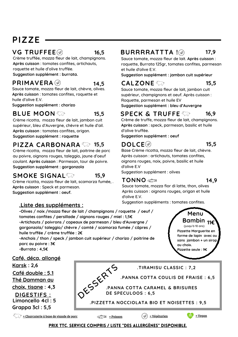 Menu Gio Gio Pizzeria Lyon 2-1