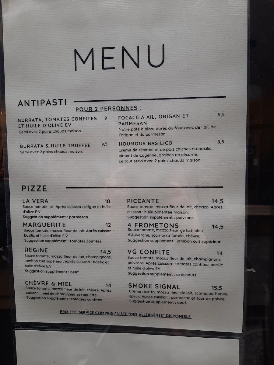 Menu Gio Gio Pizzeria Lyon 2-9
