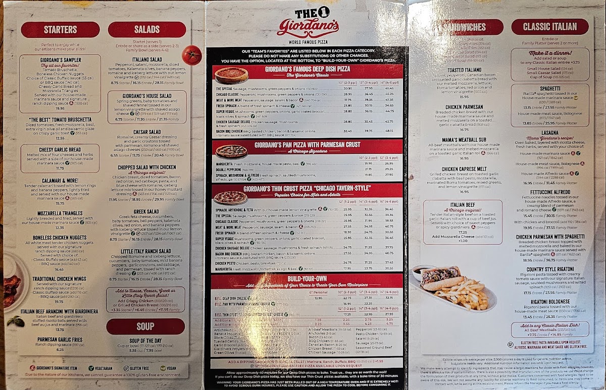 Menu Giordano's-1