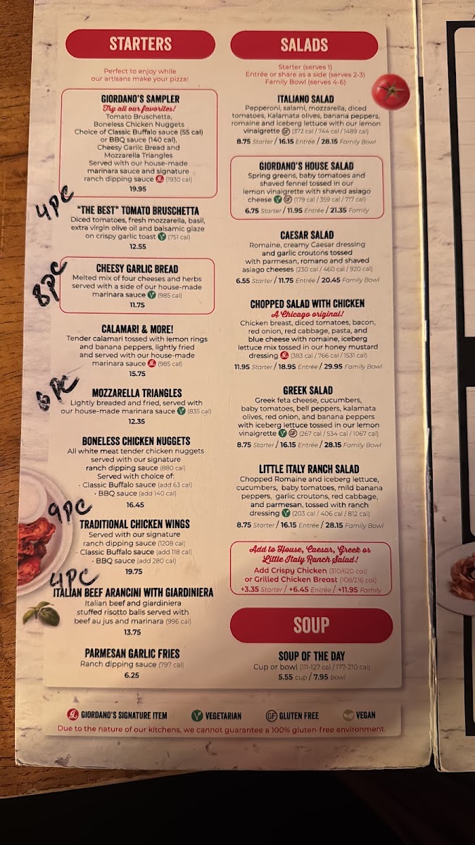 Menu Giordano's-4