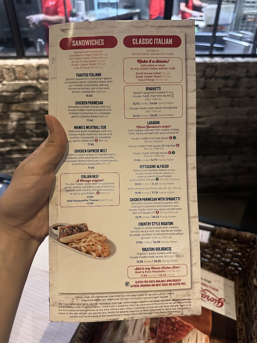 Menu Giordano's-7
