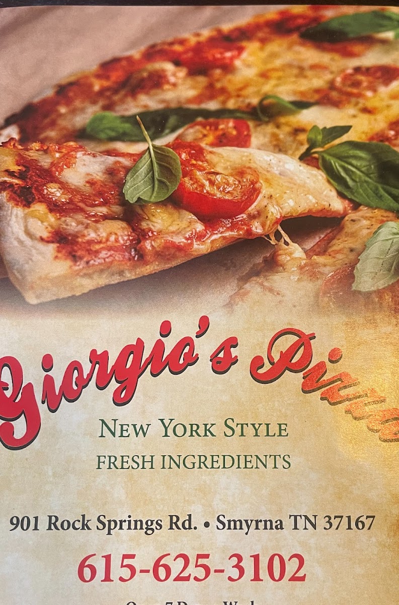 Menu Giorgio's Pizza-3