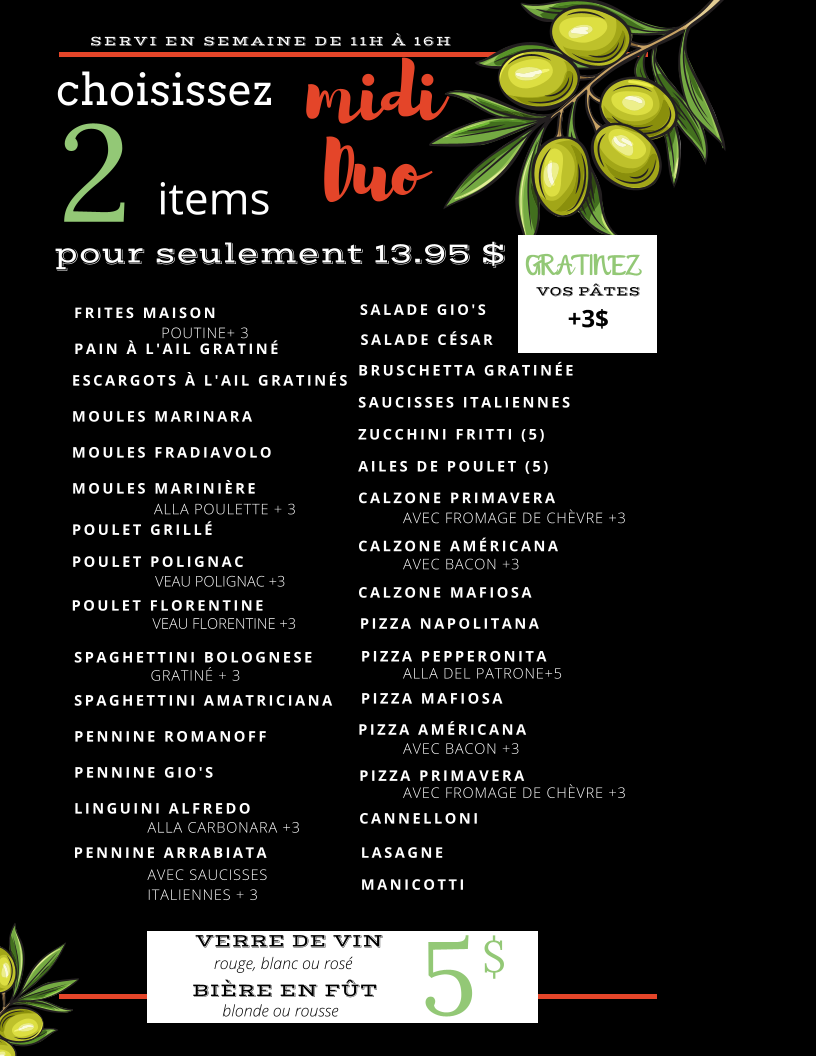 Menu Gio’S Sainte-Agathe.-4