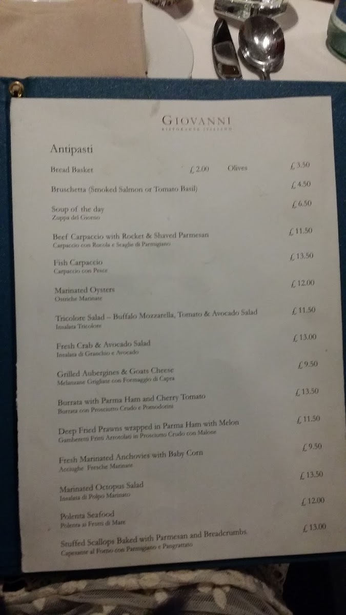 Menu Giovanni Restaurant-8