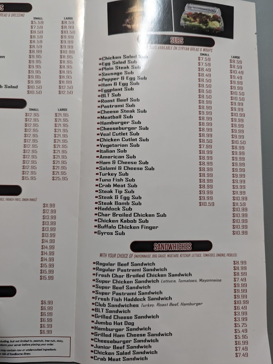 Menu Giovanni's Restaurant-5