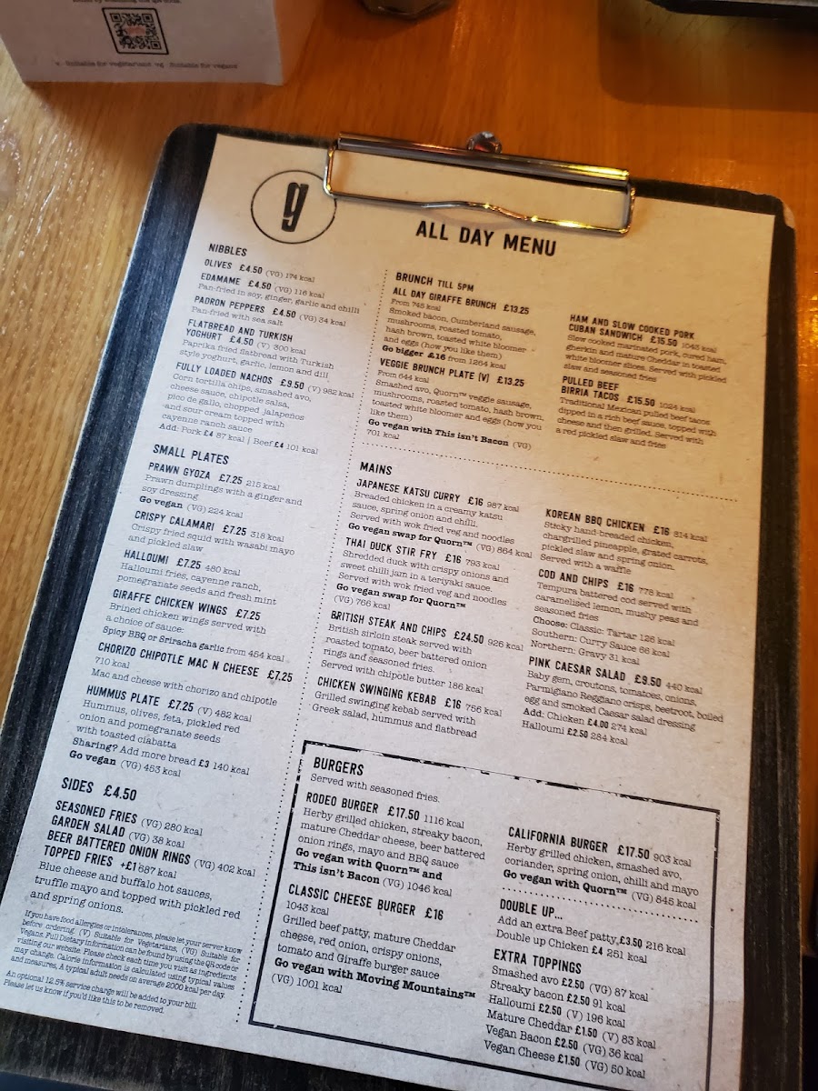 Menu Giraffe-4