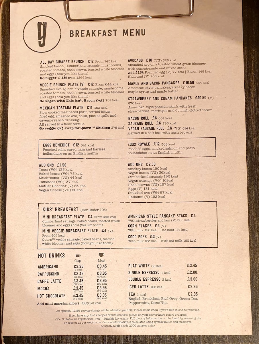 Menu Giraffe-7