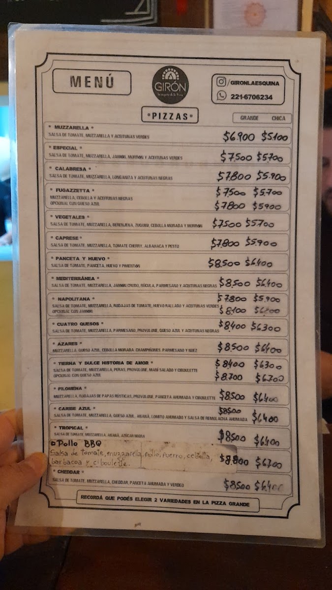 Menu Giron La Esquina-1