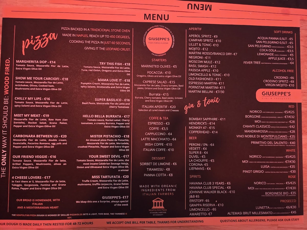 Menu Giuseppe's - Pizza Forno A Legna-2