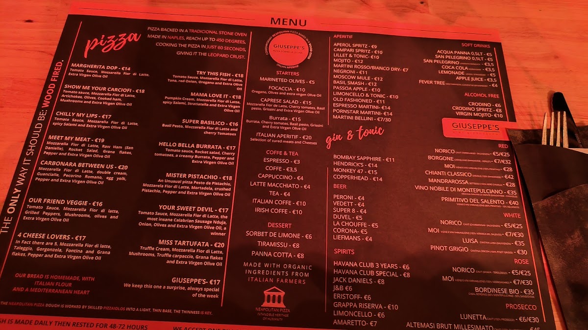 Menu Giuseppe's - Pizza Forno A Legna-3