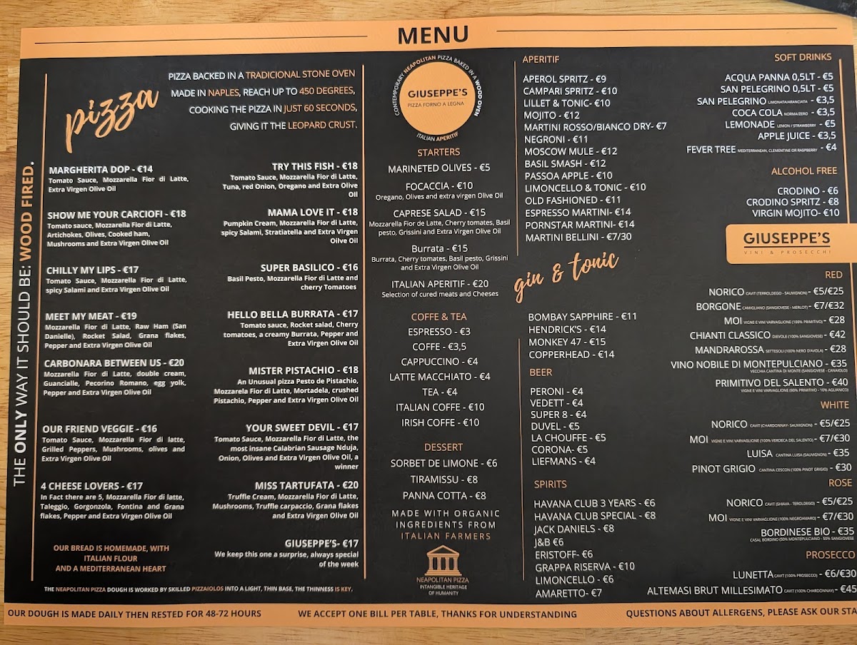 Menu Giuseppe's - Pizza Forno A Legna-4