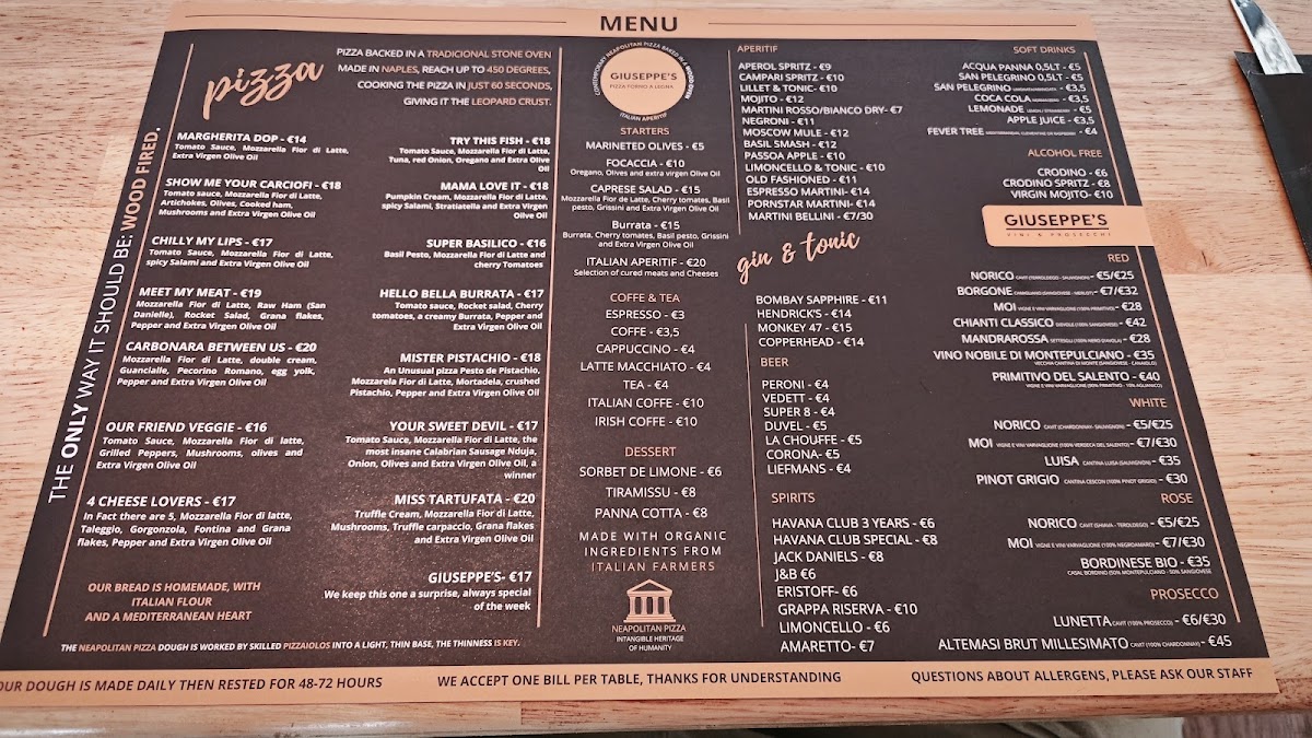 Menu Giuseppe's - Pizza Forno A Legna-5