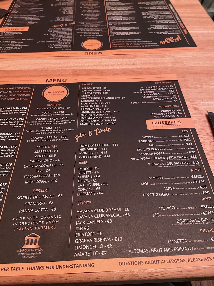 Menu Giuseppe's - Pizza Forno A Legna-6