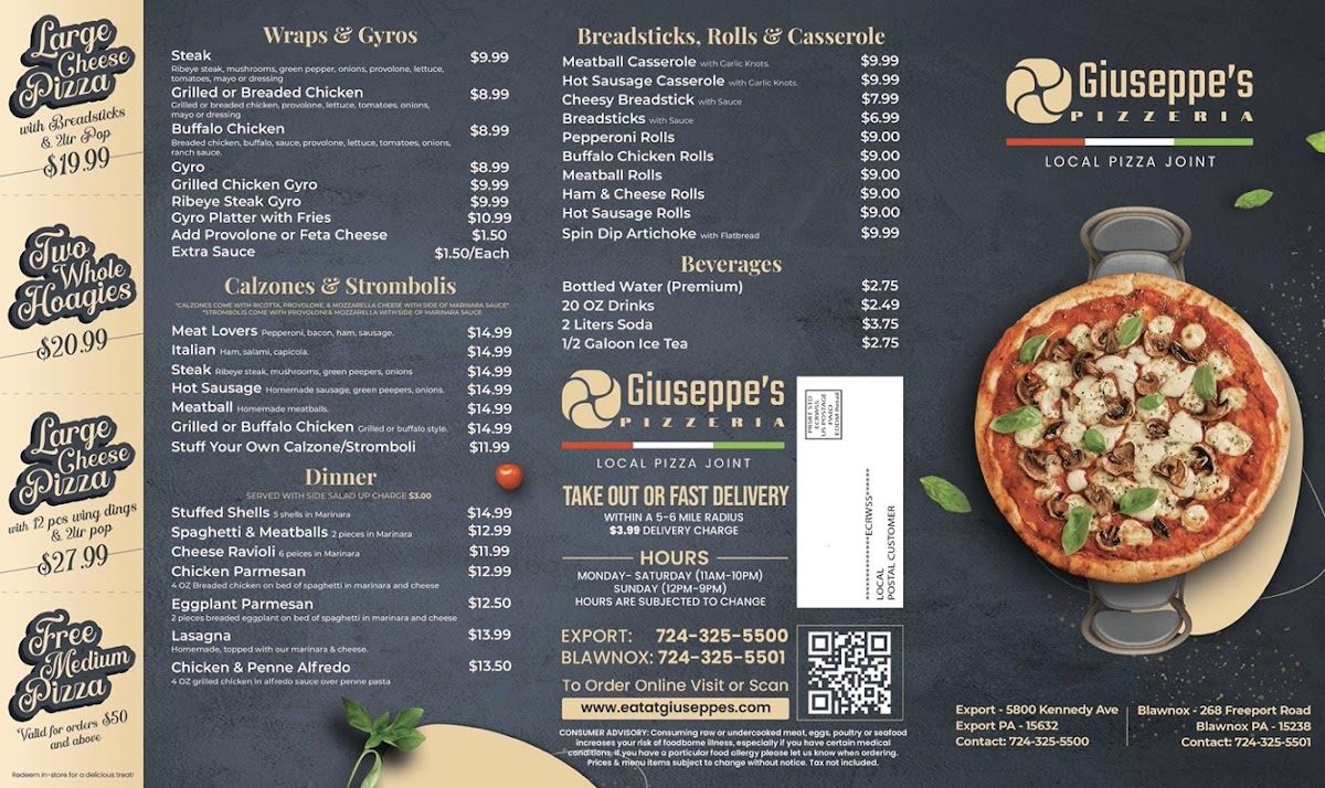 Menu Giuseppe's Pizzeria-1
