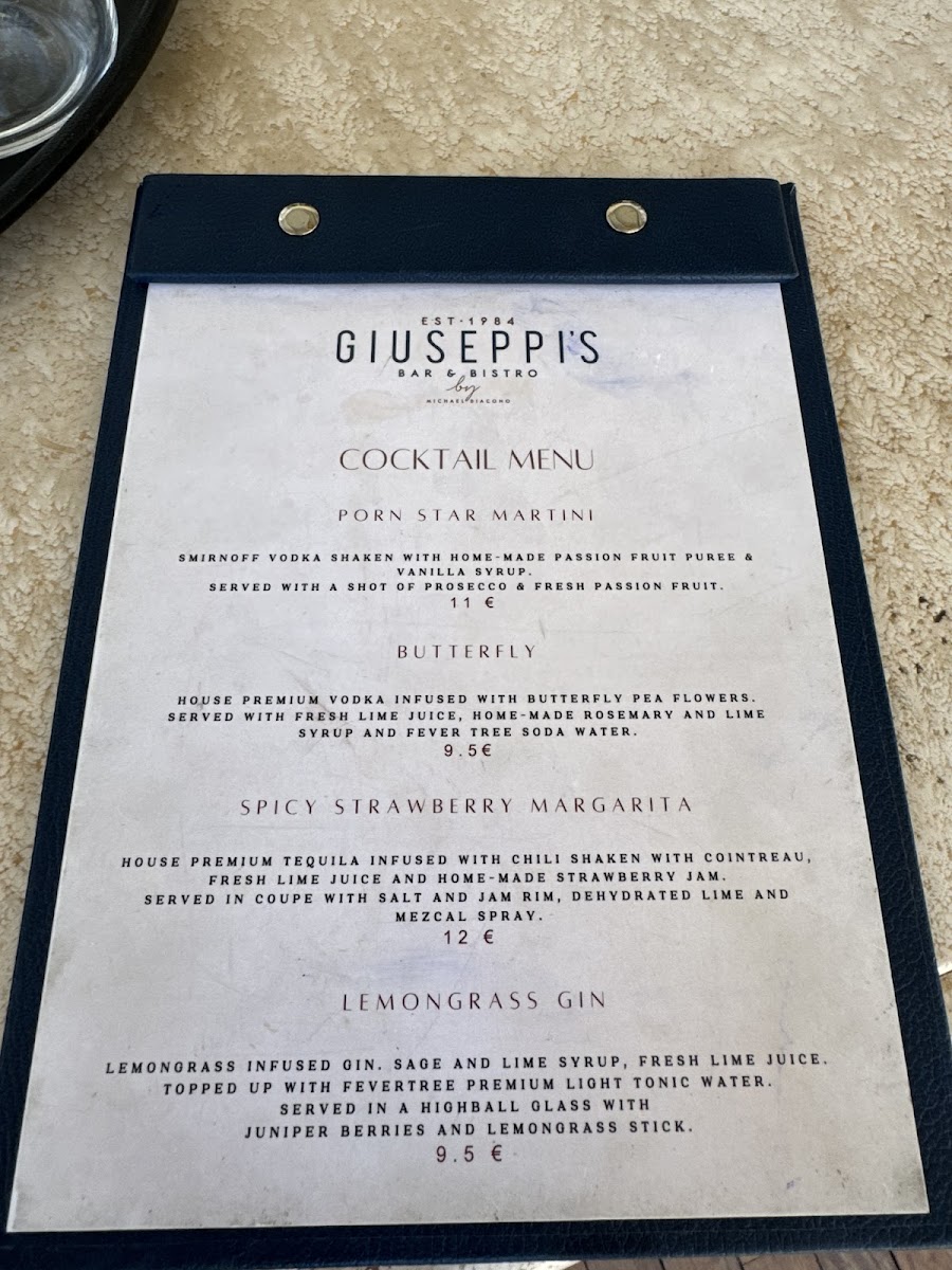 Menu Giuseppi's Bar & Bistro-2