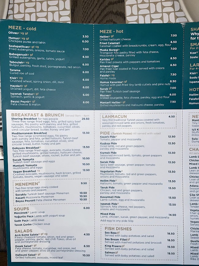 Menu Gökyüzü Green Lanes-10