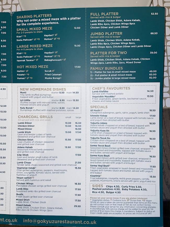 Menu Gökyüzü Green Lanes-8