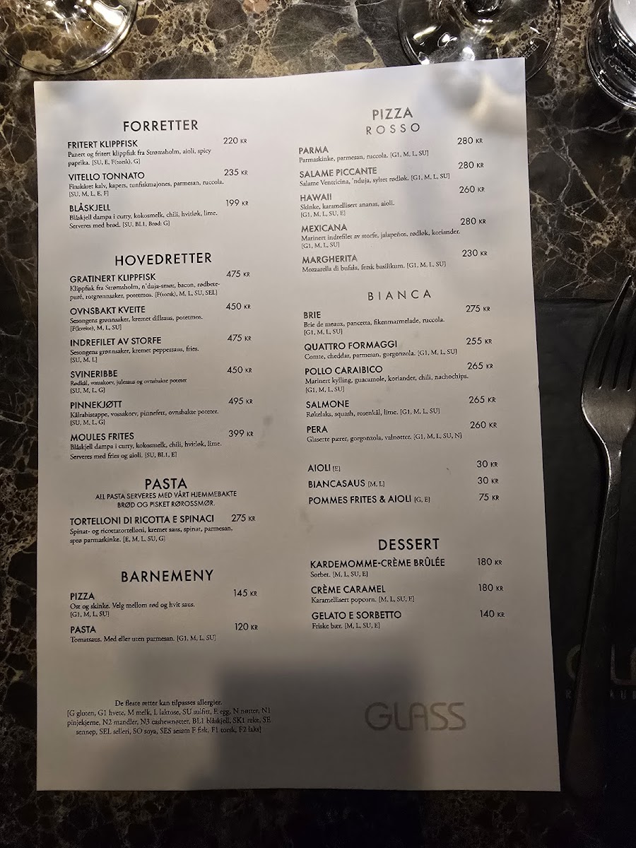 Menu Glass Resturant - Bar-3