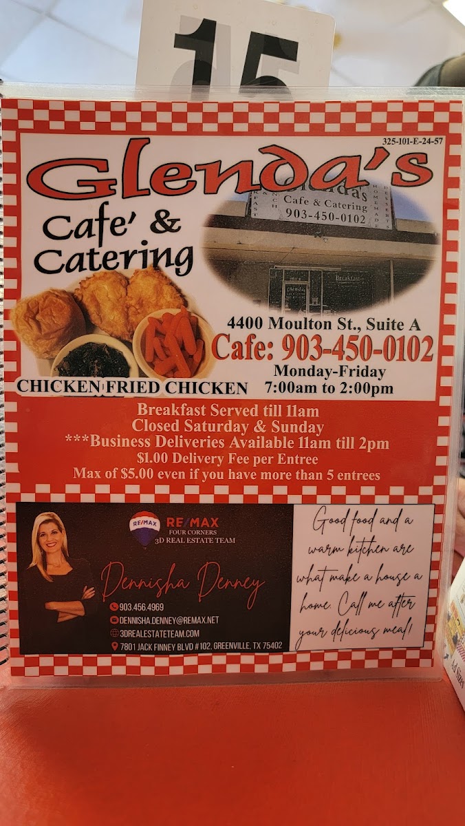 Menu Glenda's Cafe & Catering-7
