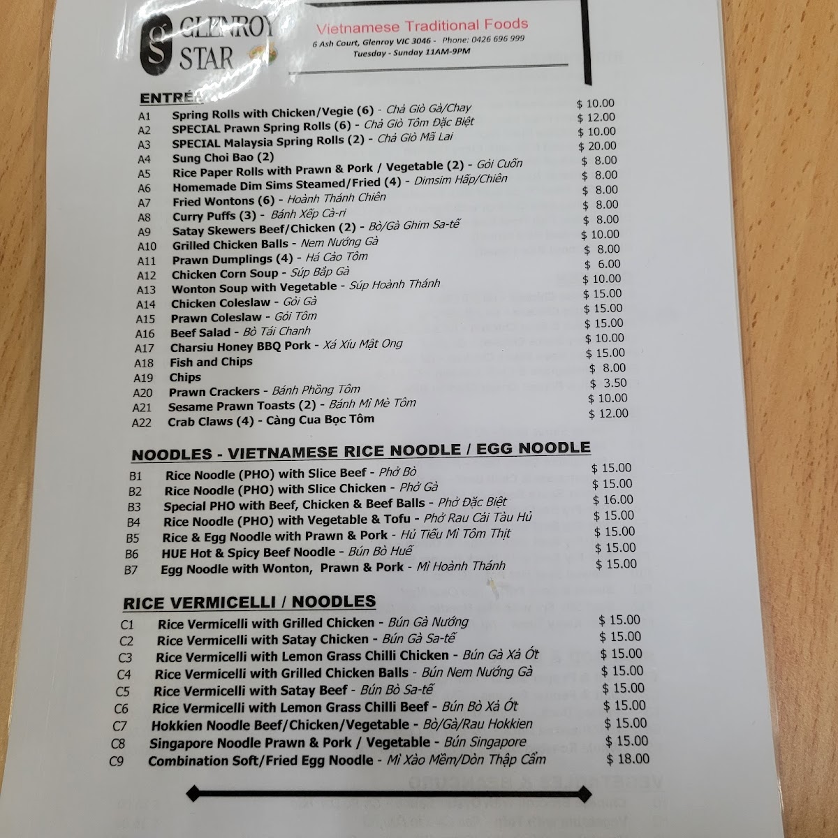 Menu Glenroy Star Restaurant-10