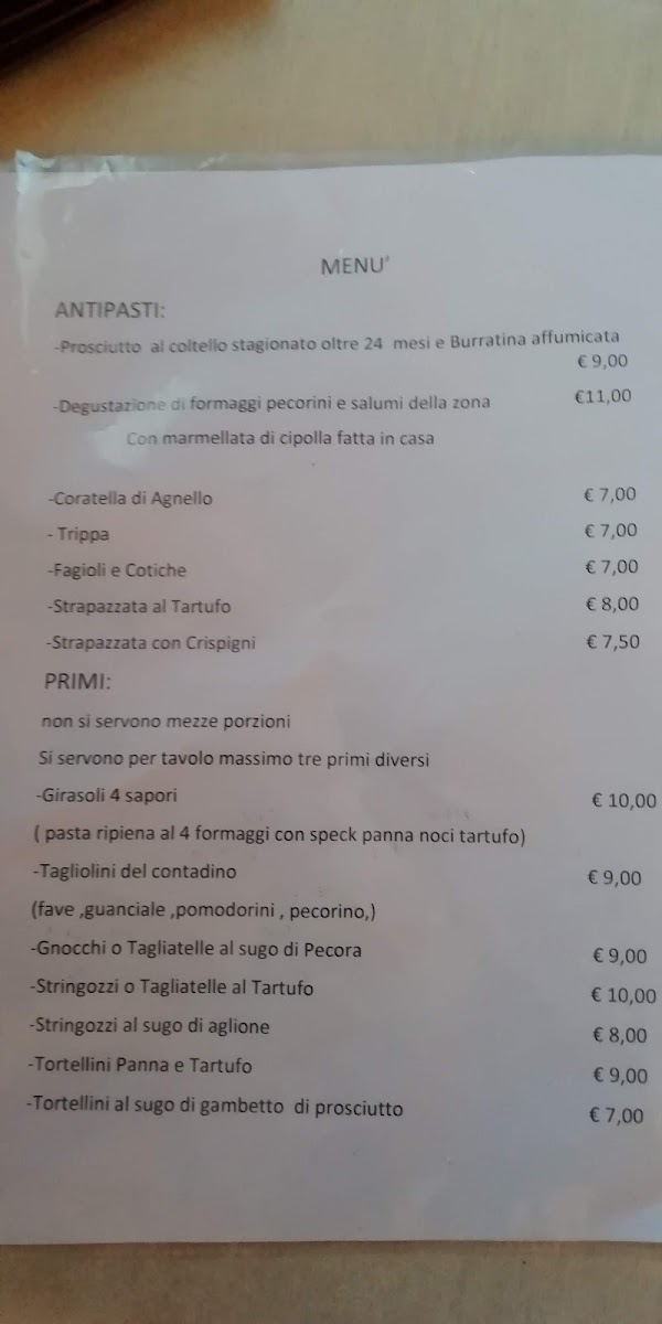 Menu Gli Antichi Sapori Della Valle Verde-1