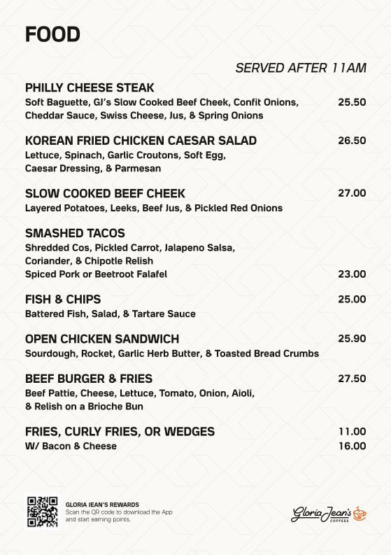 Menu Gloria Jean's Coffee Southgate (Cafe)-1