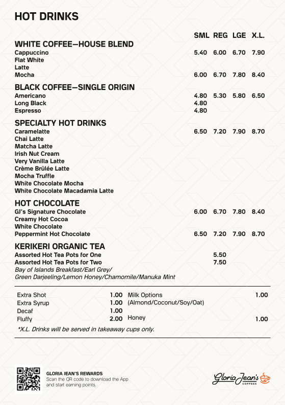 Menu Gloria Jean's Coffee Southgate (Cafe)-2
