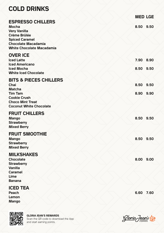 Menu Gloria Jean's Coffee Southgate (Cafe)-3