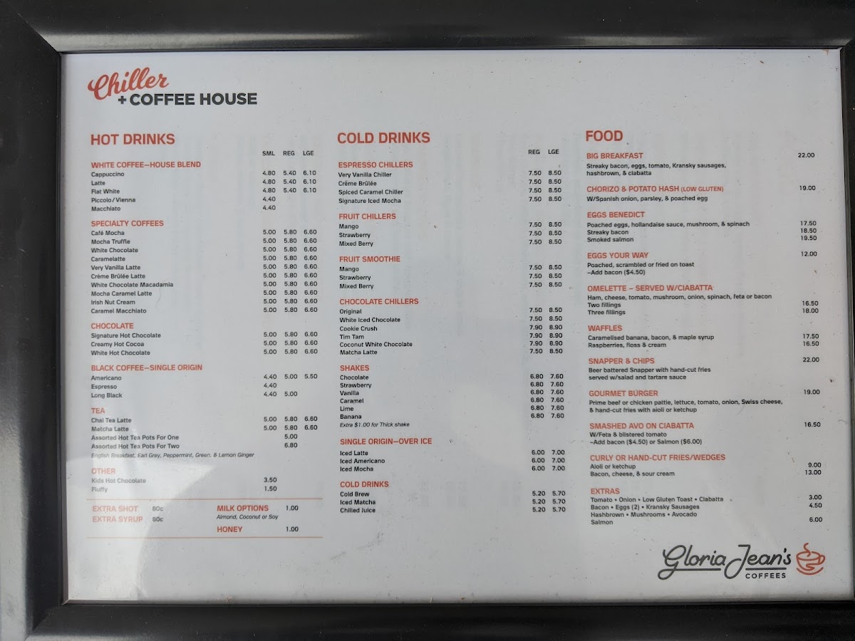 Menu Gloria Jean's Coffee Southgate (Cafe)-4