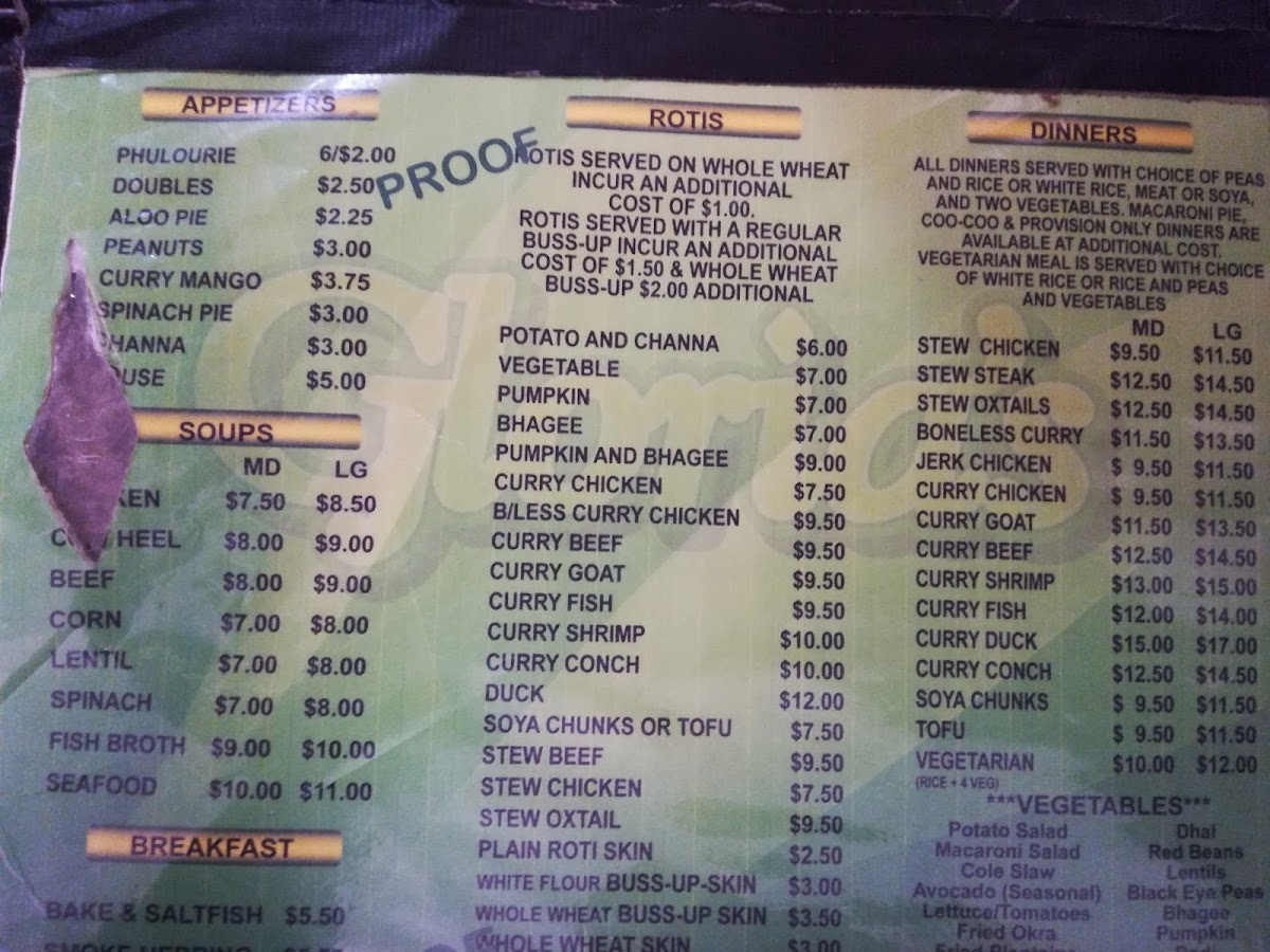Menu Gloria's-10