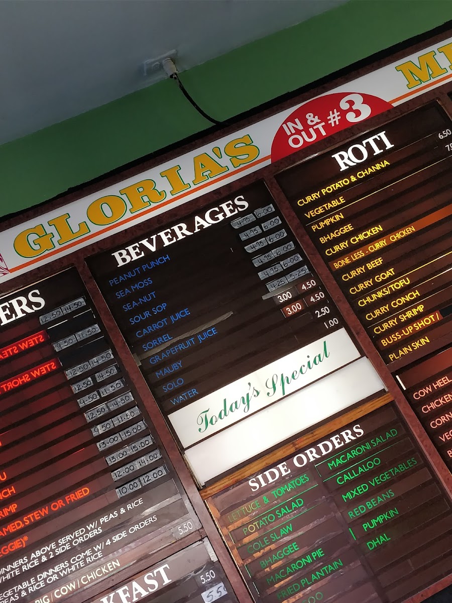 Menu Gloria's-3