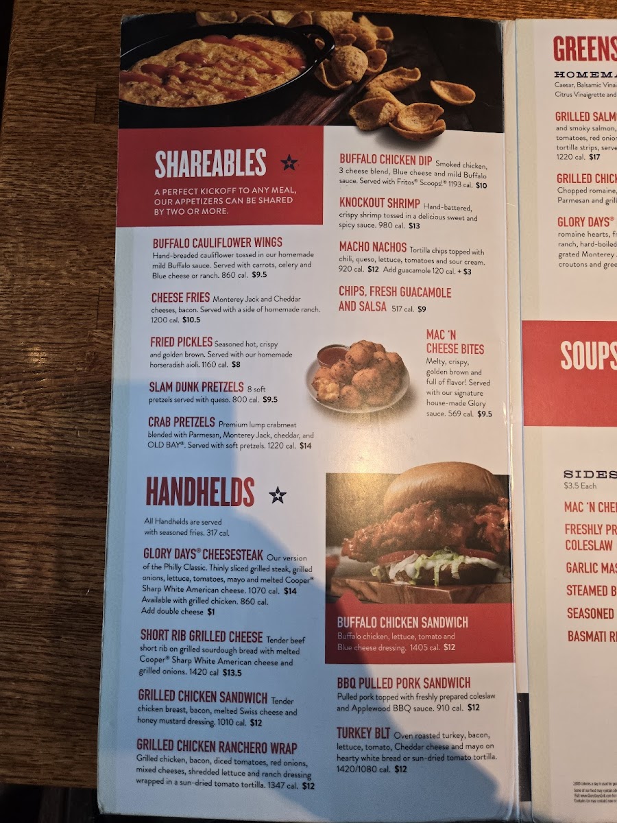 Menu Glory Days Grill-4