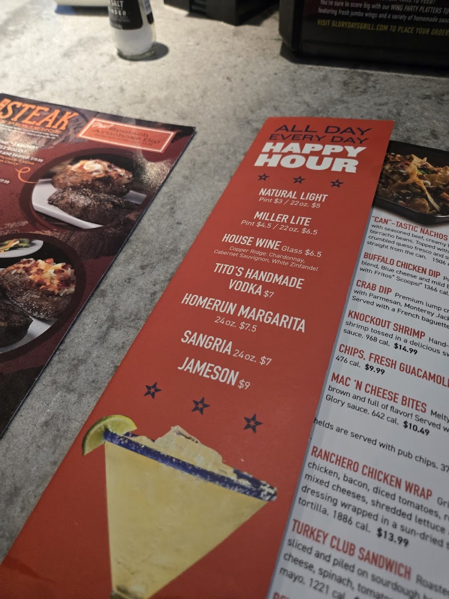Menu Glory Days Grill-8