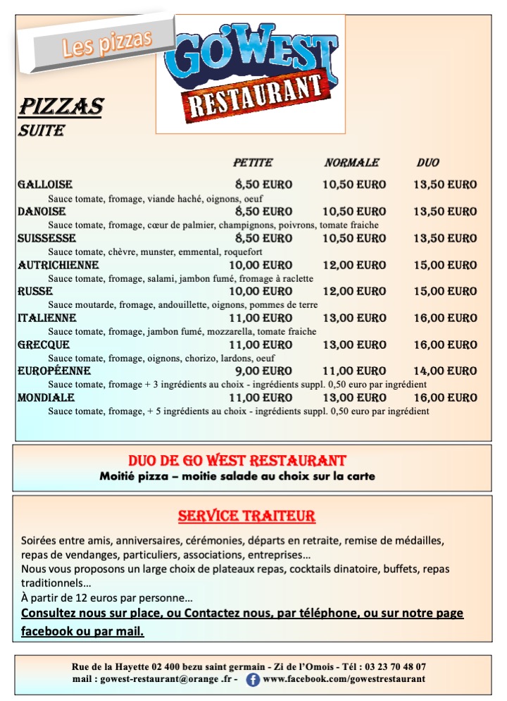 Menu Go West Restaurant-2