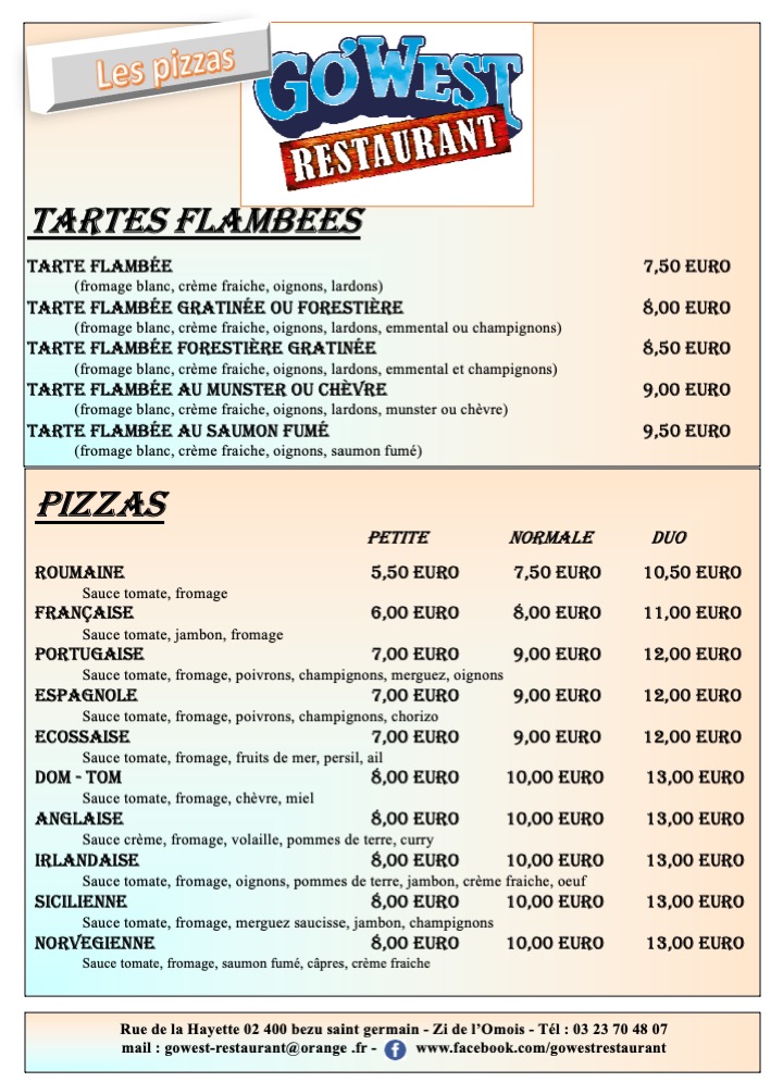 Menu Go West Restaurant-4