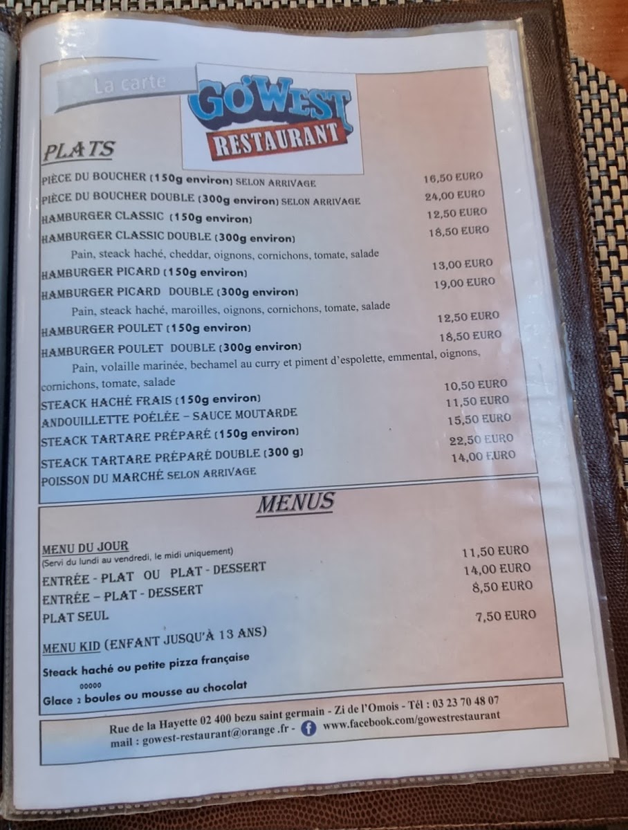 Menu Go West Restaurant-6