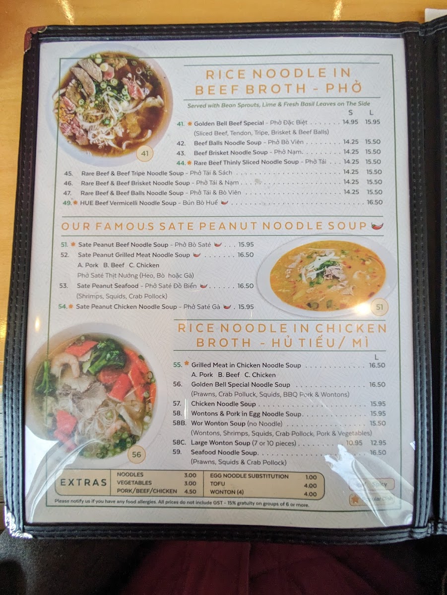 Menu Golden Bell 17 Ave Sw-1