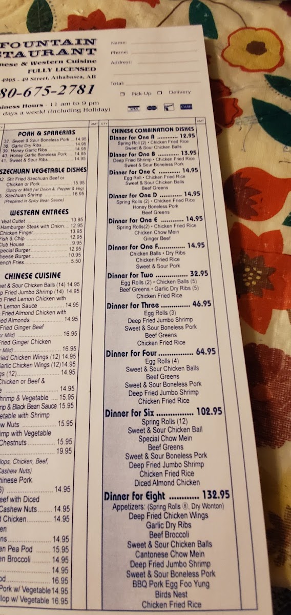 Menu Golden Fountain Restaurant-3
